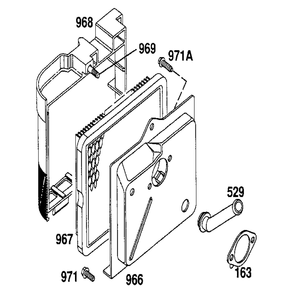 Air Cleaner Cover Diagram and Parts List for 122700-122799 0101-0101 Briggs and Stratton Engine